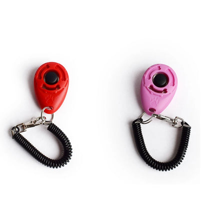 2Pcs Dog Clicker Toys Pet Tranining Clickers Obedience Dog Cat Training Trainer