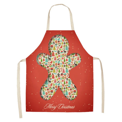 Linen Merry Christmas Apron Christmas Decorations for Home