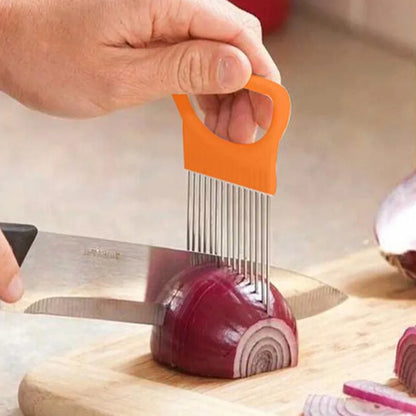 2019 New Kitchen Gadgets Onion Slicer Tomato Vegetables Safe Fork Vegetables