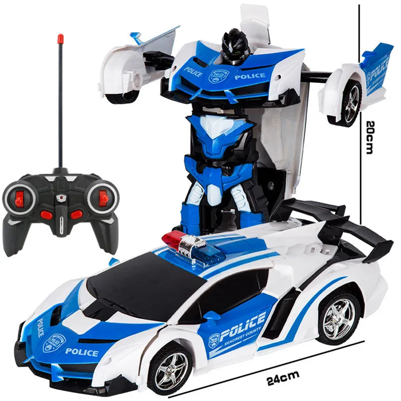 2 in 1 Electric RC Car Transformation Robots Children Boys Toys Remote Control