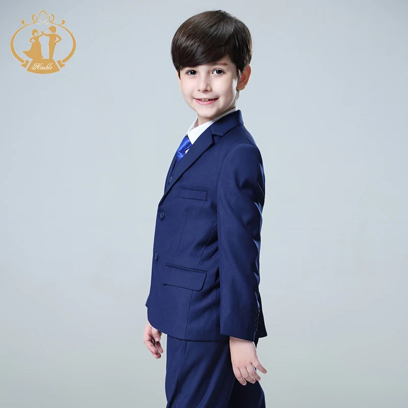 Spring Autumn Formal Boys Suits for Weddings Children Party Host Costume