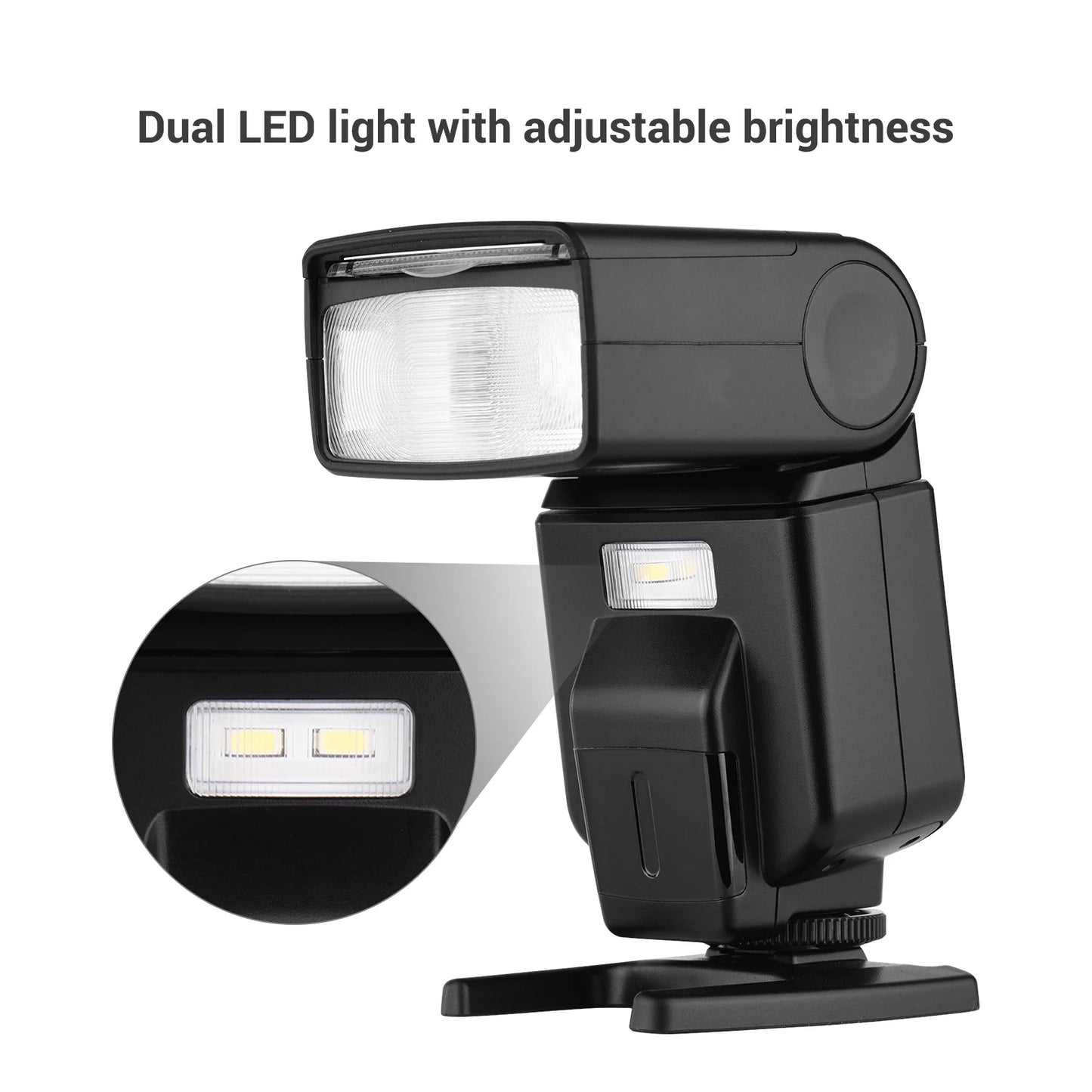 Andoer Camera Flash Speedlite With Adjustable LED Fill Light Universal Flash