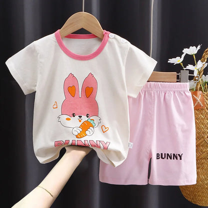 Fashion Baby Girls Clothes Summer Baby Girls Sets Cute Girls T-Shirt + Shorts