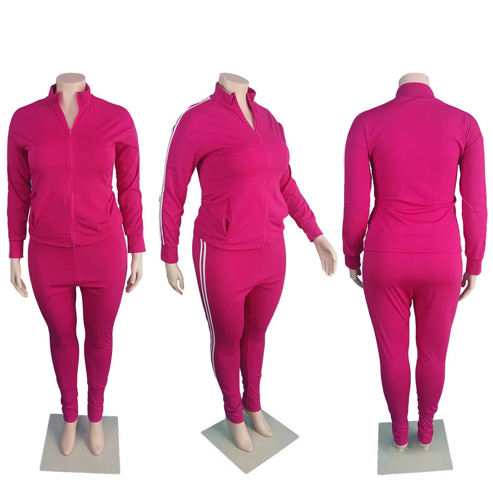 Plus Size Sets Women's Sweatsuits Winter Clothes Tracksuit 2 Piece Outfits