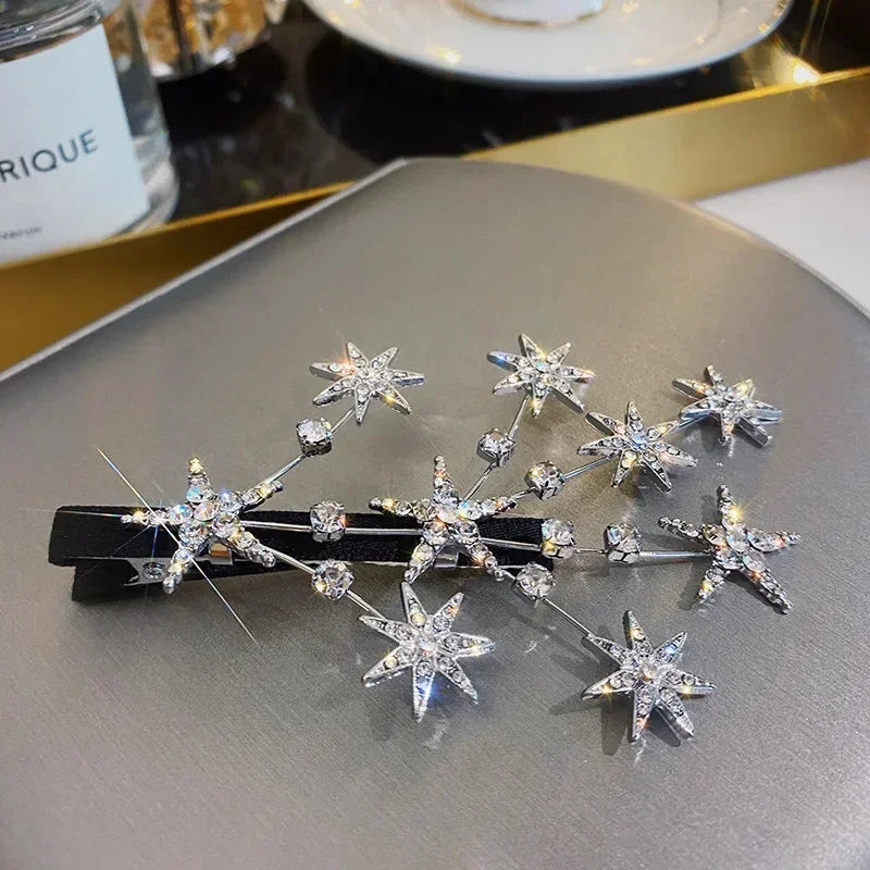 Women Hair Clip Buling Star Rhinestone Girls Hair Accessories Hairpins Fashion