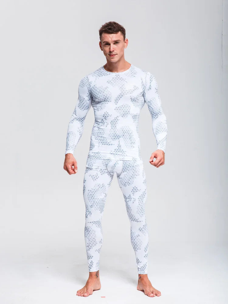 Camouflage Suit  Men's Thermal Underwear Quick-Drying Sportswear  Long Johns