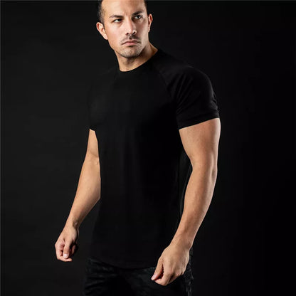 Plain T Shirt Men New Fashion Tee Shirts Summer Cotton Short Sleeve Tshirt