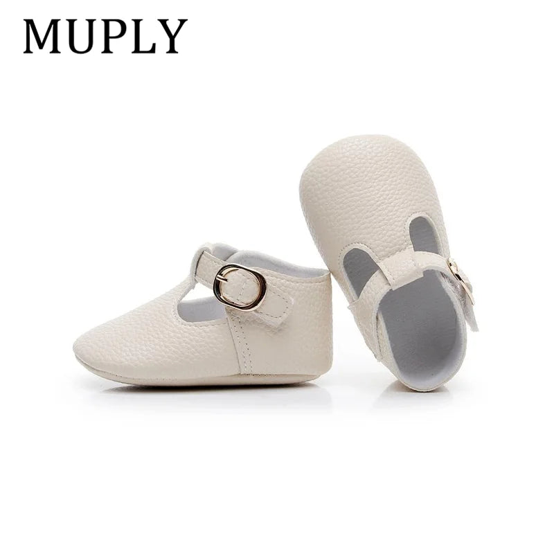 2023 New Arrival Newborn Baby Shoes PU Leather Baby Girl