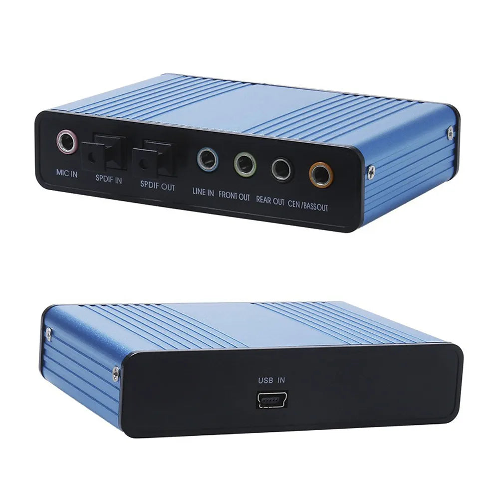 GOOJODOQ Professional USB Sound Card 6 Channel 5.1 Optical External Audio