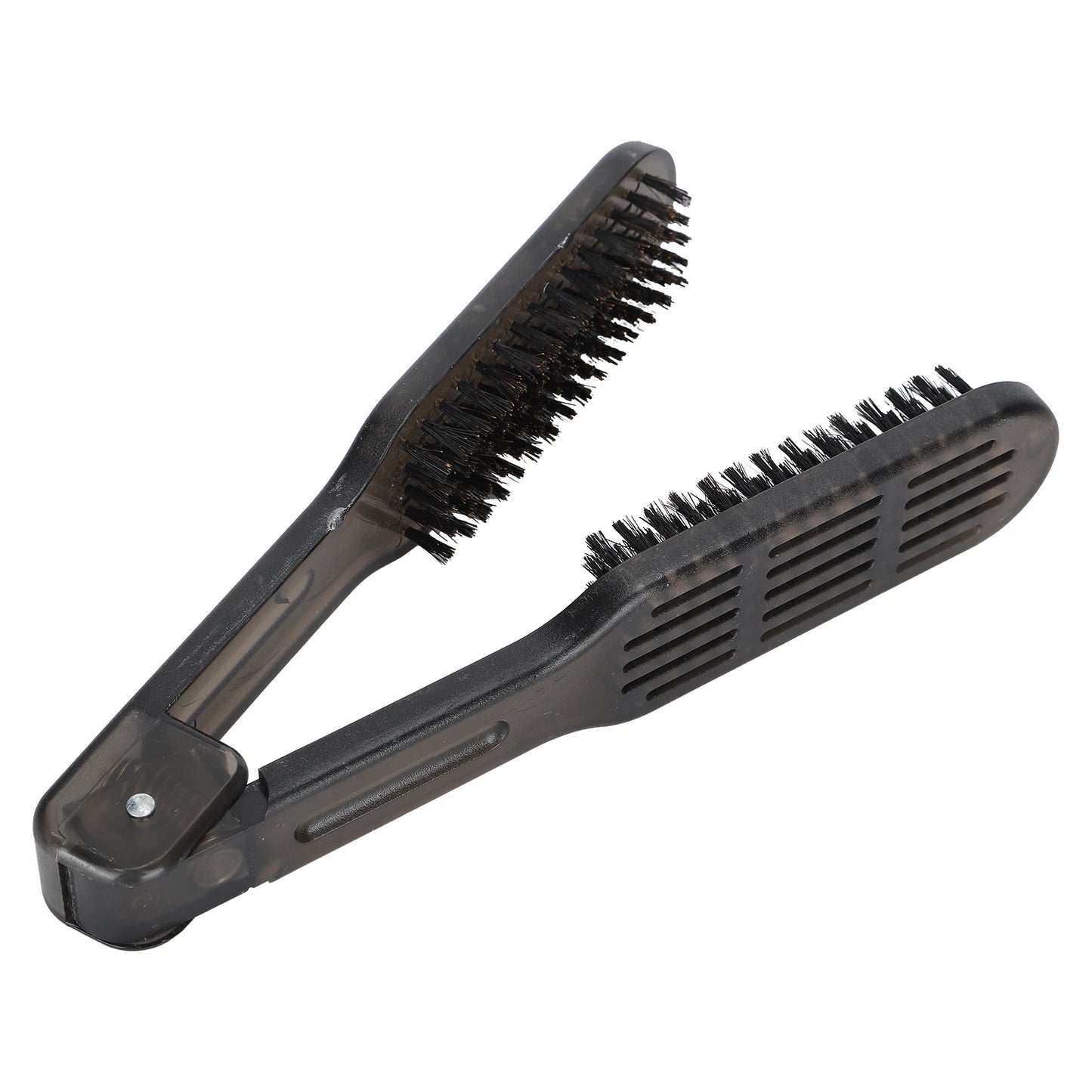 Pro Hairdressing Straightener Hairbrush Nylon Hair Straightening Double