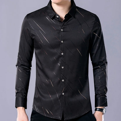 2022 Brand Fashions Casual Slim Fit Long Sleeve Men Shirt