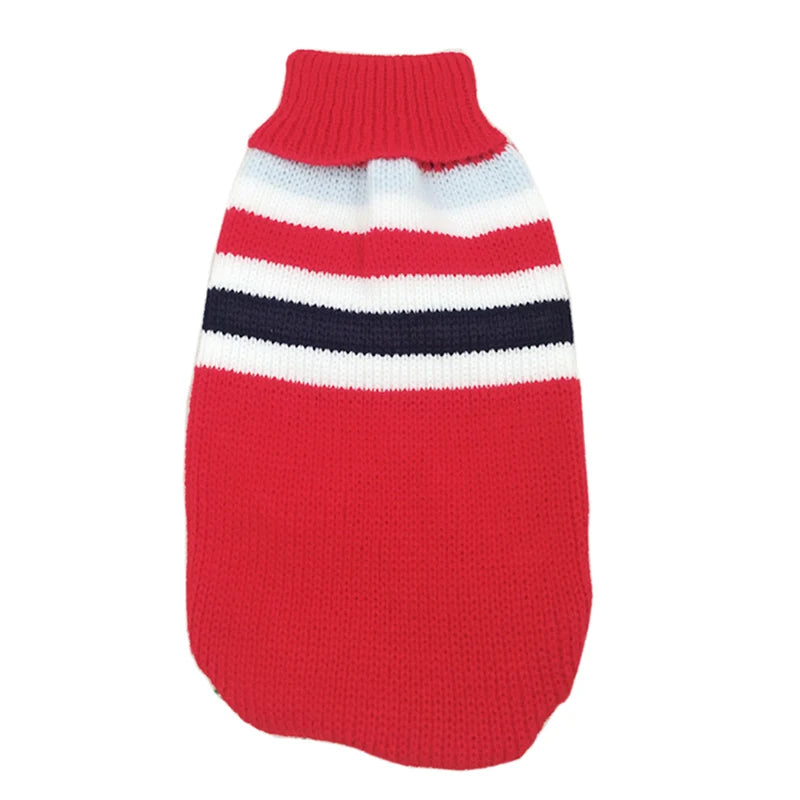 Stripe Big Dog Sweater Winter Warm Pet Clothes for Small Large Dog Pets Clothing