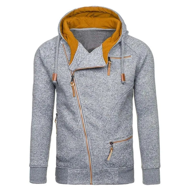 New Hoodie Men 2023 Spring CaSleeve Mens Hoodies Sweatshirts Slim Zipper Hoo