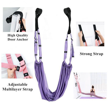 Aerial Suspension Yoga Strap Hammock Swing Stretching Tension Band Pilates