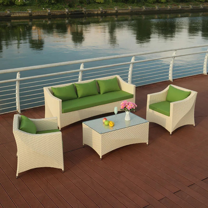 Outdoor Sofa Furniture Balcony Living Room Sofa White Combination Furniture