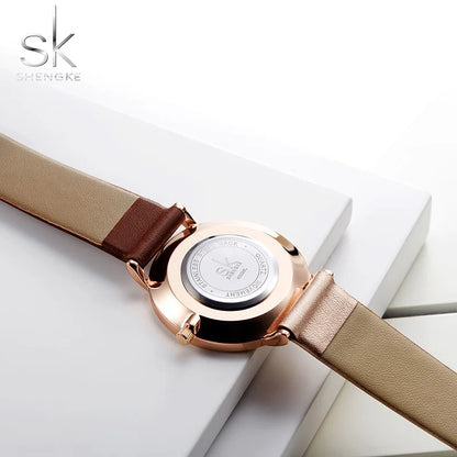 Shengke Original Design Woman Watches Creative Fashion Womens Quartz