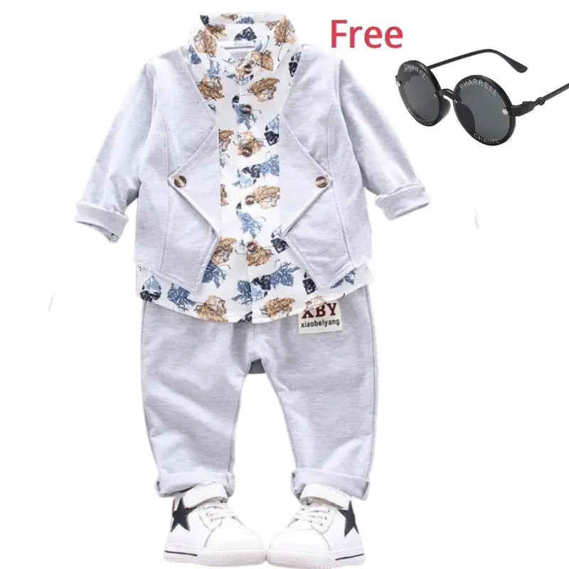 Baby Boy's First Birthday Dress Party Blazer Suit for Kids Gentleman Clothes