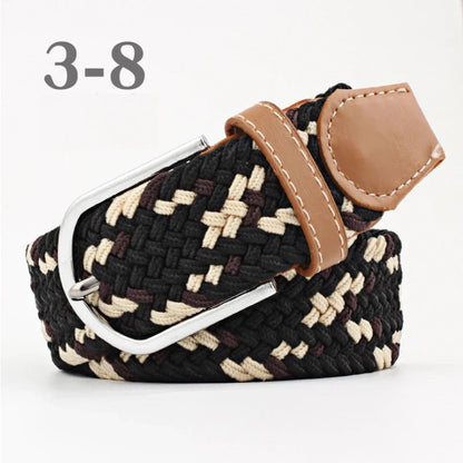 ZLD 60 Colors Female Casual Knitted Pin Buckle Men Belt