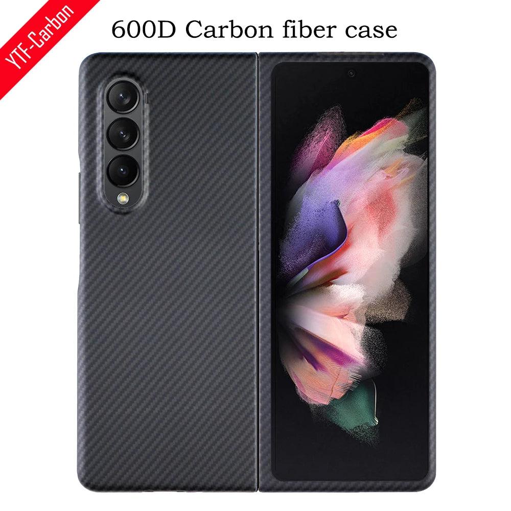 YTF-Carbon 600D Carbon Fiber Phone Case for Samsung Galaxy Z Fold 4 Case