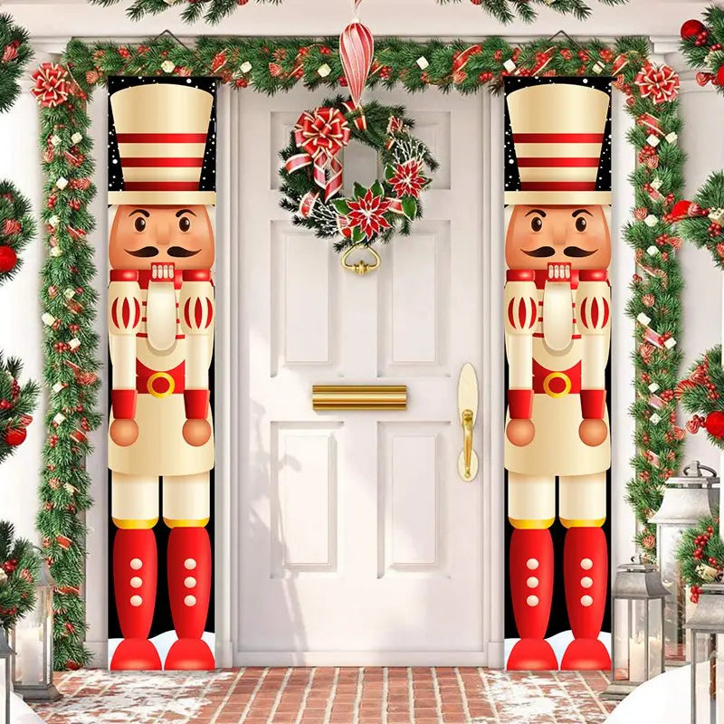 Christmas Door Decoration 2024 Merry Christmas Banner Decor for Home