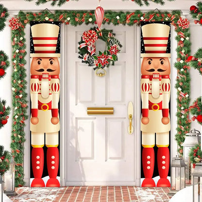 Christmas Door Decoration 2024 Merry Christmas Banner Decor for Home