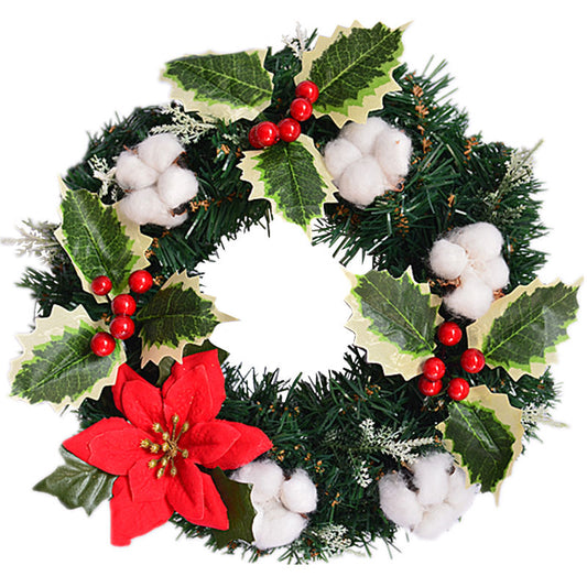 20/30/40cm Handmade Christmas Wreath Festive Garland Simulation Christmas Tree