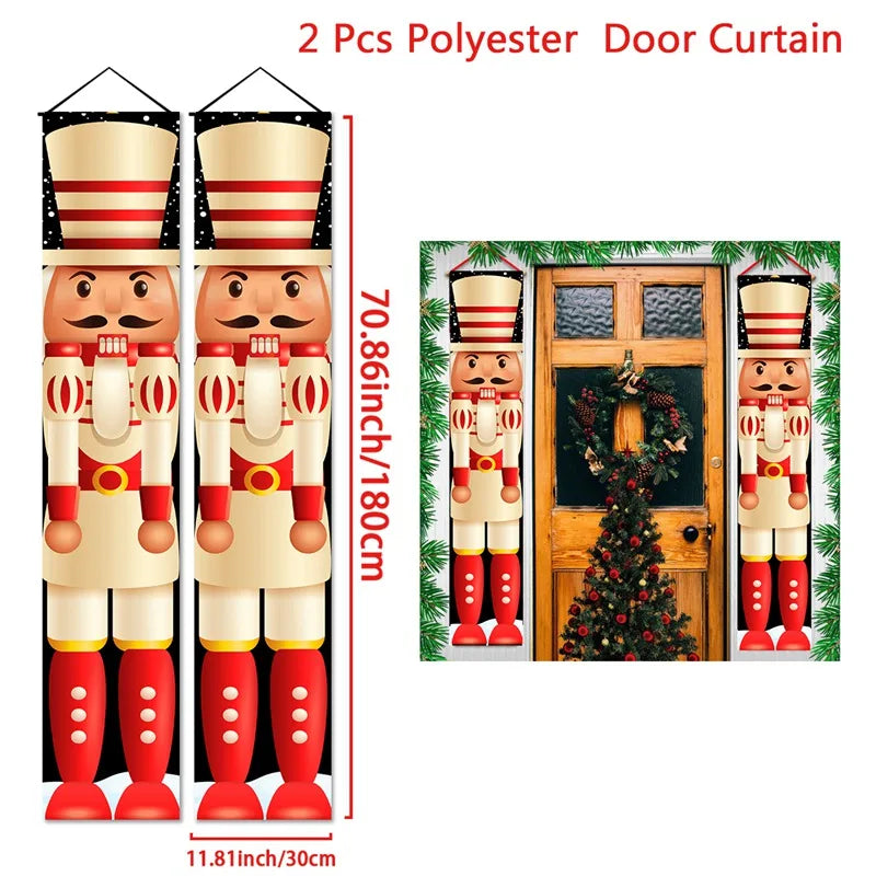 Christmas Door Decoration 2024 Merry Christmas Banner Decor for Home