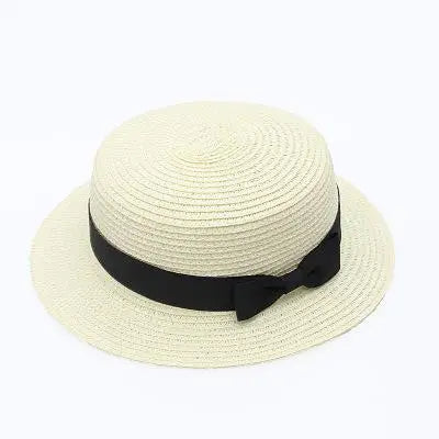 COKK Panama Hat Simple Summer Beach Hat Female Casual Girls