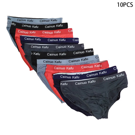 10Pcs Fashion Men's Panties Mens Briefs Underwear Men L-5xl Size Briefs