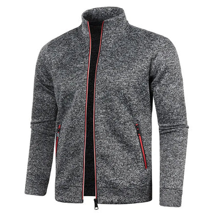 New Men's Collar Hoodies Sweatshirt Zipper Stand Collar Pullover Men