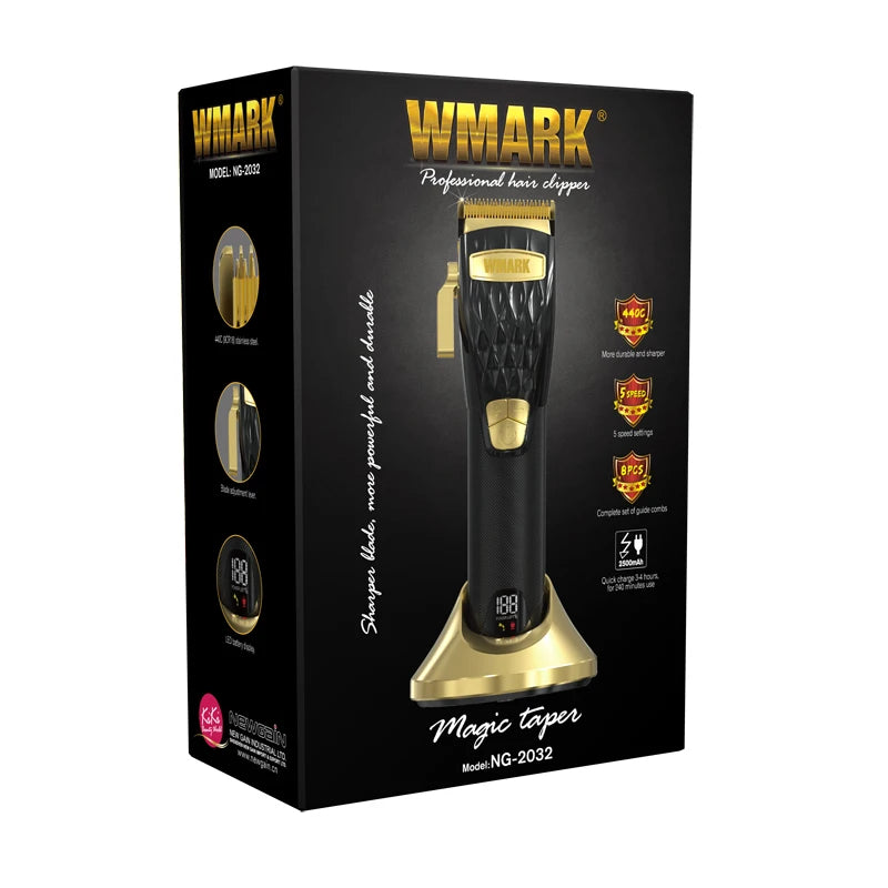 New Arrivals WMARK Cordless 5 Cutting Speed Hair Clipper NG-2032 2033