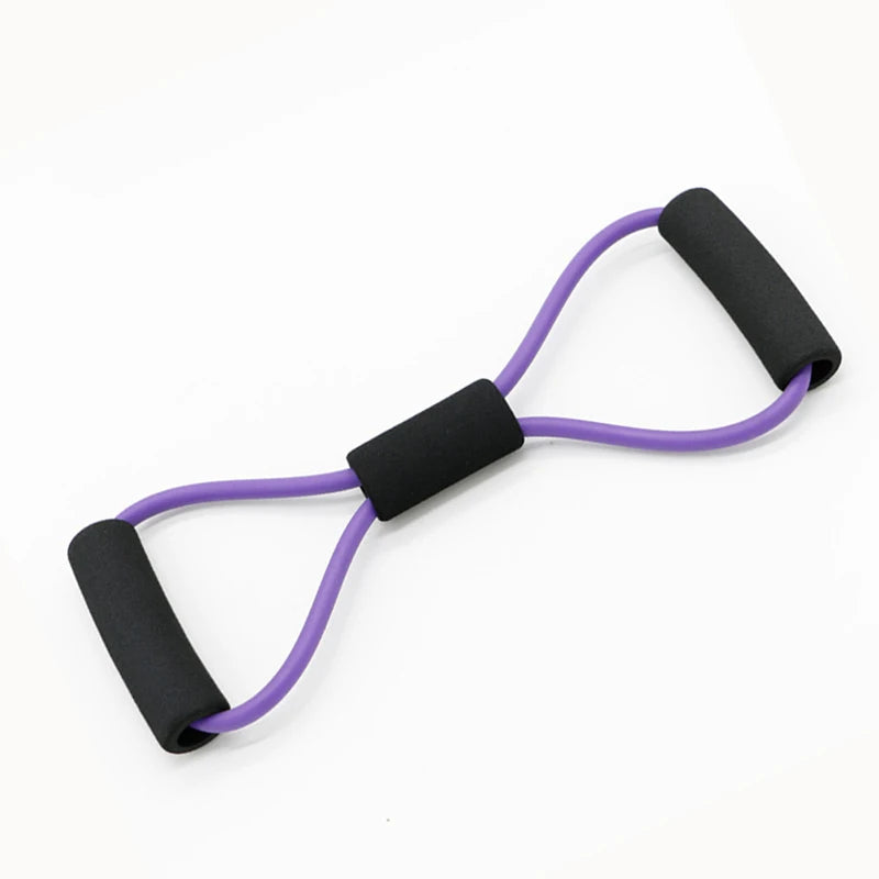 Fitness Rope Resistance Bands 8 Word Rubber Bands for Fitness Elastic Band.