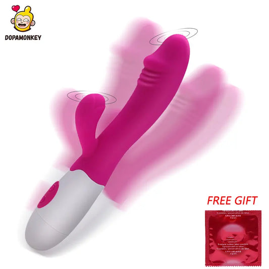 DopaMonkey for Woman Dual Vibration 10 Speed Massager Wand Sex Dildo Clit G Spot