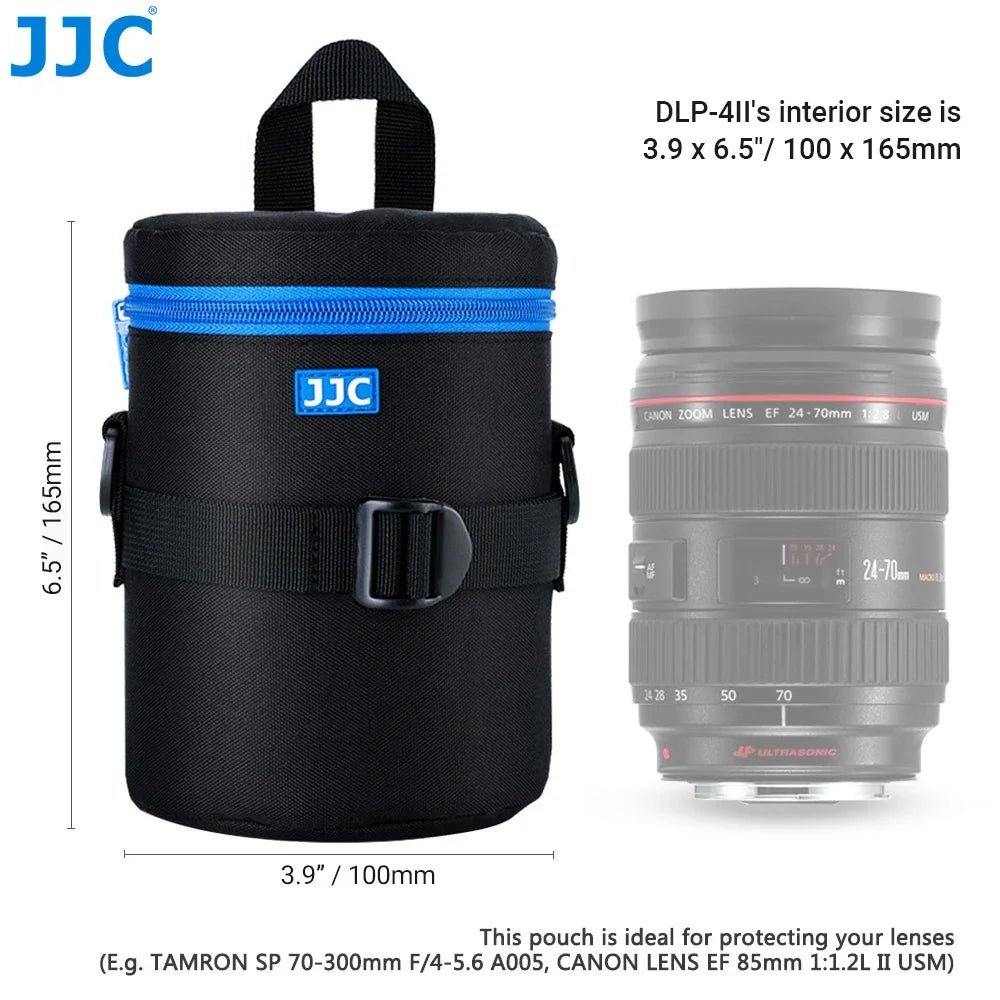 JJC Luxury Camera Lens Bag Pouch Case for Canon Lens Nikon Sony Olympus Fuji