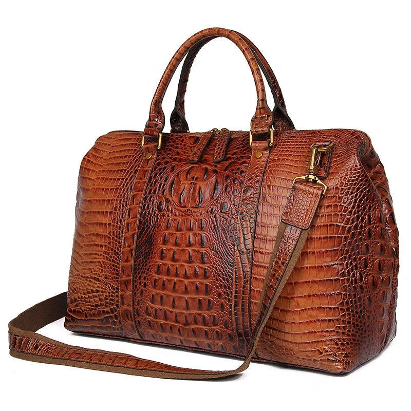 Crocodile Genuine Leather Handbag for Women Luxury Alligator Bag Ladies Top