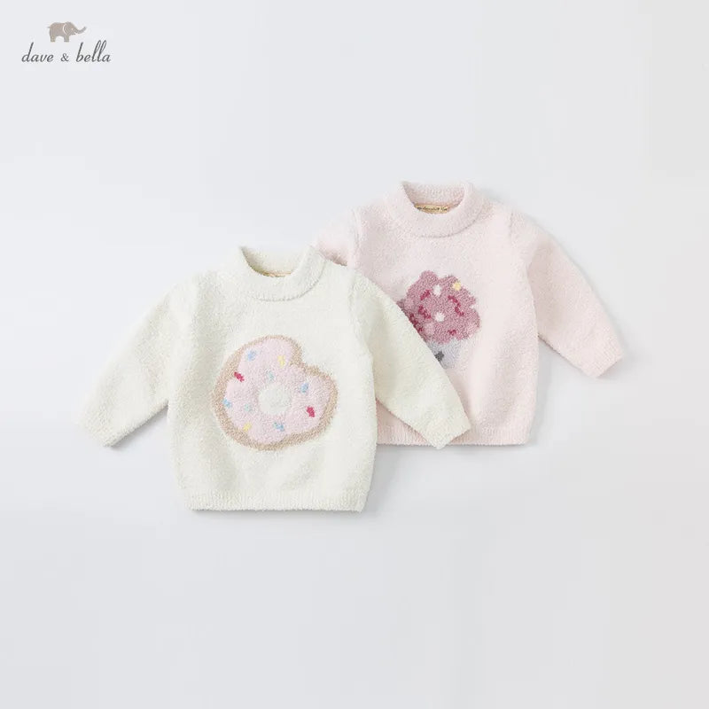 DBM19273 Dave Bella Winter Cute Baby Girls Christmas Cartoon Knitted Sweater