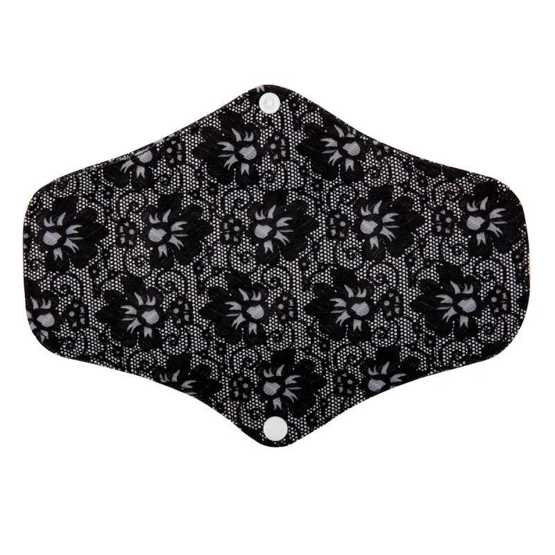 1 LONG Panty Liner Reusable Washable CHARCOAL Cloth Pad Menstrual Maternity Pad