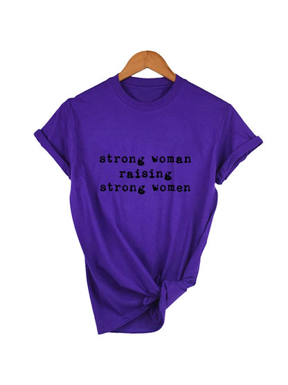 Strong Woman Raising Strong Women Mom Shirts Inspirational Shirt for Mom