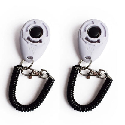 2Pcs Dog Clicker Toys Pet Tranining Clickers Obedience Dog Cat Training Trainer