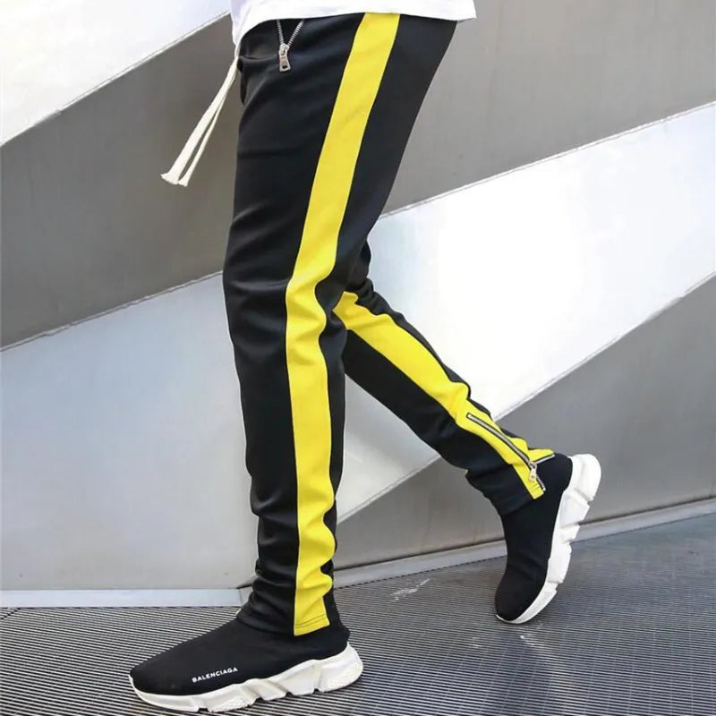 Mens Joggers Casual Pants Fitness Sweatpants Sports Track Pants Mens Zipper