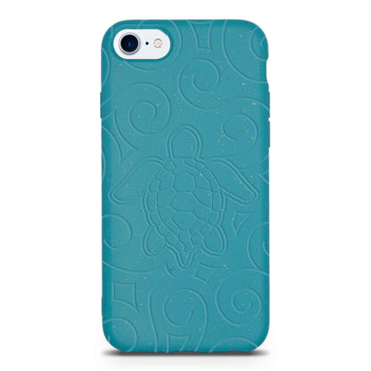 Ocean Turtle -  Biodegradable Phone Case - Ocean Blue and Black