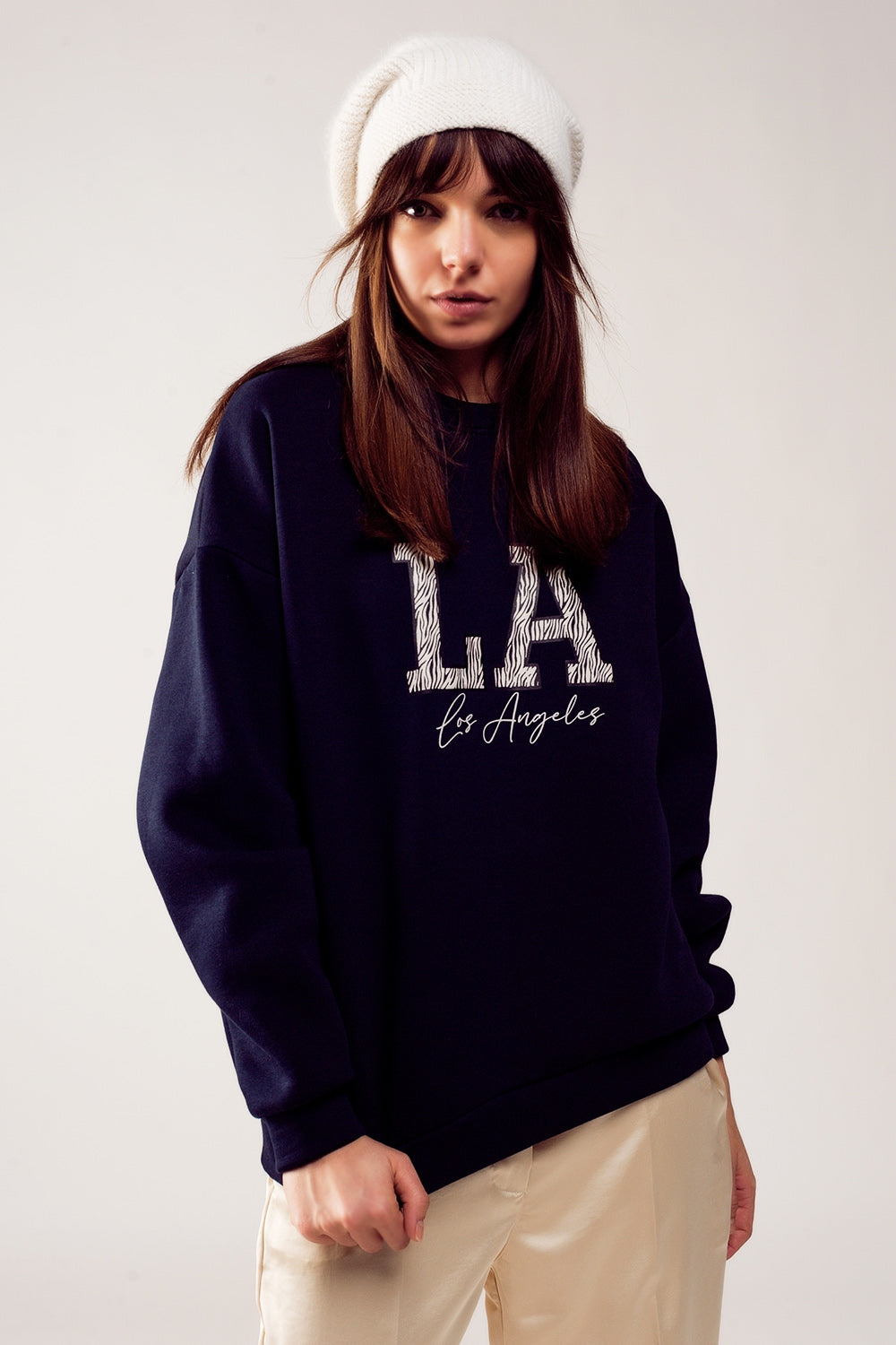 Los Angeles Oversized Sweat in Navy