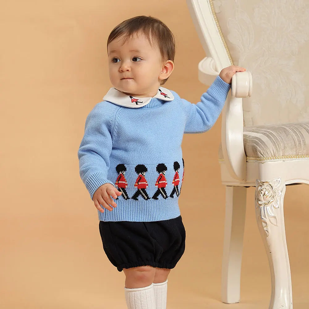 Boys Pullover Sweater Baby Tops Spanish Toddler Knitted Cartoon Sweater