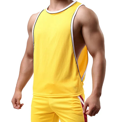 Aimpact Men's Vigor Tank Tops Fitness Bodybuiding Clothing Low Cut Side Arm