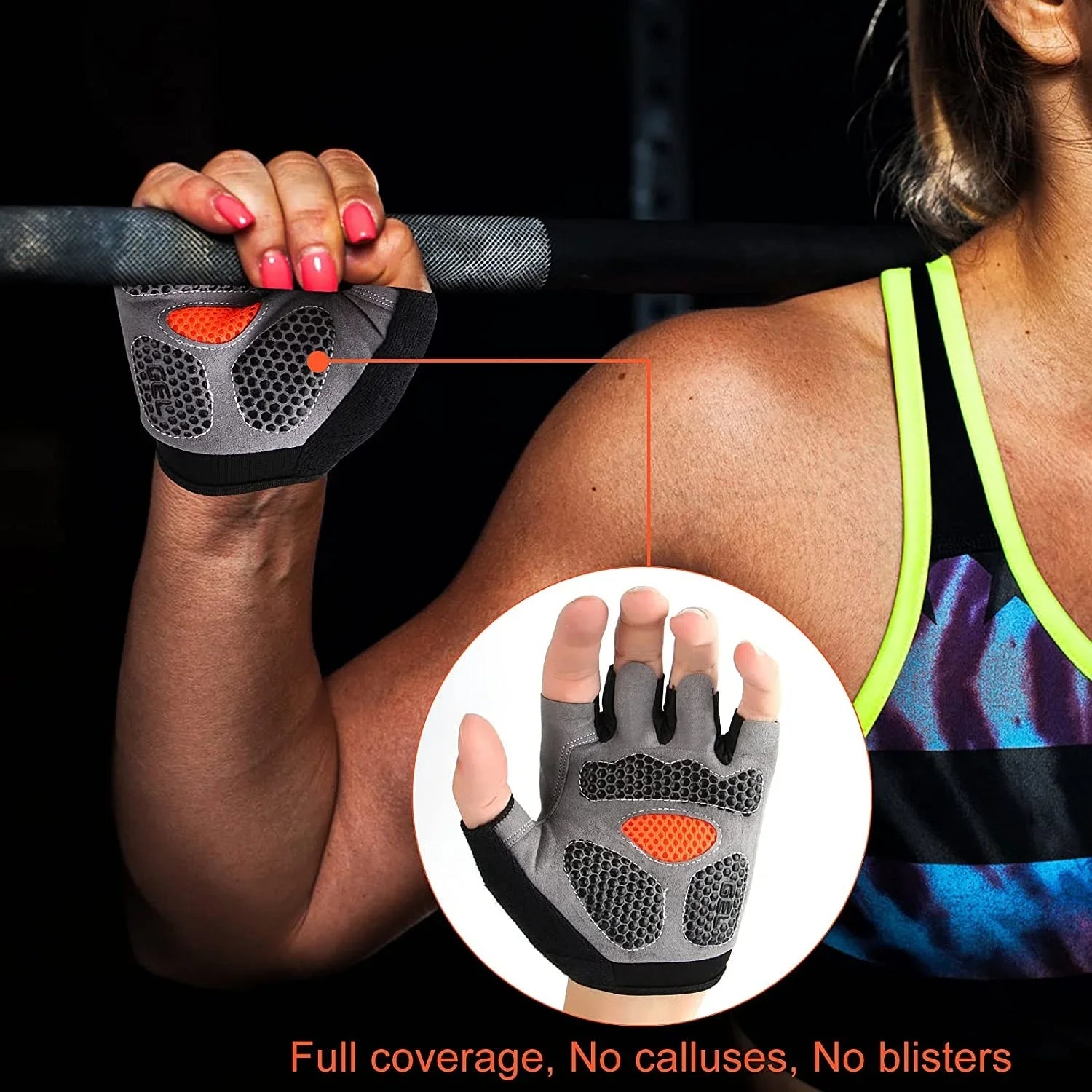 Anti-Shock Sports Gloves Weightlifting Fitness Training Non Slip Palm Protector