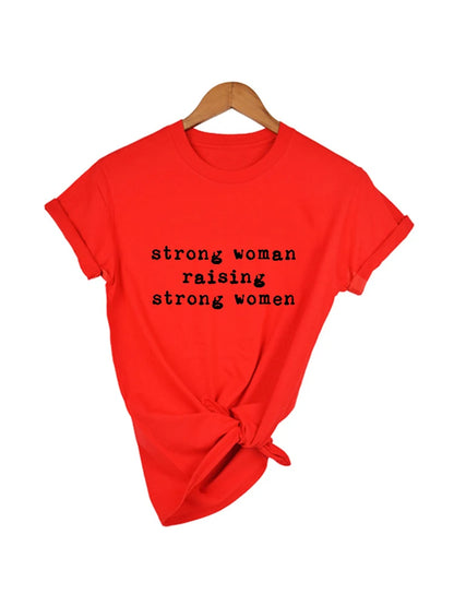 Strong Woman Raising Strong Women Mom Shirts Inspirational Shirt for Mom