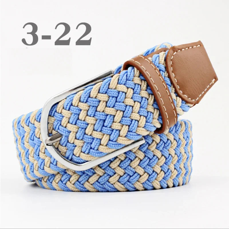 ZLD 60 Colors Female Casual Knitted Pin Buckle Men Belt