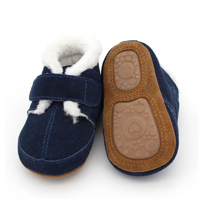 New Star Winter Baby Shoes Plush Lining Genuine Leather