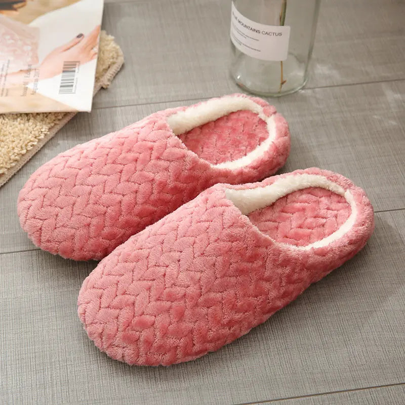 Women Indoor Slippers Warm Plush Lovers Home Slipper Anti Slip Autumn Winter