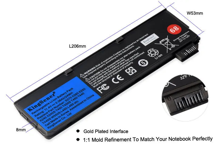 KingSener Laptop Battery for Lenovo ThinkPad X240 T440S T440 X250 X260 X270